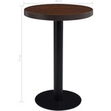 vidaXL Bistro stol tamnosmeđi 60 cm MDF | shoptok.hr