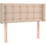vidaXL LED posteljno vzglavje kapučino 83x16x78/88 cm umetno usnje | Shoptok.si
