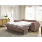 Bobochic Paris Rožnata sedežna garnitura za spanje/raztegljiva iz rebrastega žameta 240 cm Hugo – | Shoptok.si