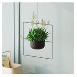 WALLXPERT Dekorativna saksija za cvijeće, privjesak, 40x40x17 cm, crna | Eponuda.ba