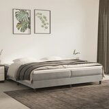 The Living Store Posteljni okvir svetlo siv 200x200 cm žamet - Box Spring Posteljni Okvir, (21488274) Cene