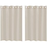 Voile zavjesa sa zavjesama 2 pcs Pijesak 140 x 140 cm Poliester | shoptok.hr
