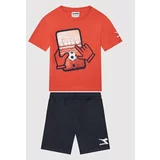 Diadora Komplet majica in športne kratke hlače Playground 102.178252 Rdeča Regular Fit