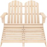 Maison Chic Vrtni Stoli - Stol za vrt Adirondack za 2 osebi z naslonom za noge les jelke JS627, (21878307) Cene