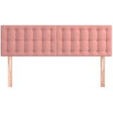  Posteljno vzglavje 2 kosa roza 72x5x78/88 cm žamet, (20953480) | Shoptok.si