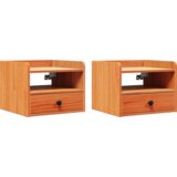  Nočna omarica s predalom 2 pcs Voskast rjav 38 x 36 x 29,5 cm, (5000160644) | Shoptok.si
