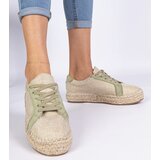 Gemre Green women's lace-up espadrilles Malsi Cijene