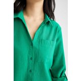 Defacto Regular Fit Long Sleeve Linen Look Shirt | Shoptok.si