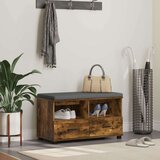  Klupa za hodnik s jastukom Dimljeni hrast 80 x 38 x 46 cm | shoptok.hr