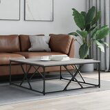 vidaXL Klubska mizica siva sonoma 100x100x40 cm inženirski les | Shoptok.si