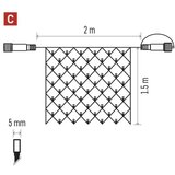  LED spolja&amp;scaron;nja božićna svetlosna girlanda 160xLED/2x1,5m IP44 hladno bela Slike