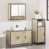  3-dijelni set kupaonskog namještaja boja hrasta sonome drveni | shoptok.hr