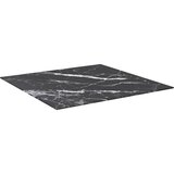 Stolna ploča crna 70 x 70 cm 6 mm staklena s mramornim uzorkom | shoptok.hr