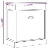 Ormarić za cipele sivi 50 x 28 x 58 cm od drva paulovnije | shoptok.hr
