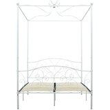  Okvir za krevet s nadstrešnicom bijeli metalni 120 x 200 cm | Shoptok.si