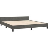  Okvir za krevet bez madraca tamnosivi 160x200 cm baršunasti | shoptok.hr