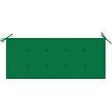  Složiva vrtna klupa s jastukom 128,5 cm od masovne tikovine Zelena 120 cm | Shoptok.si