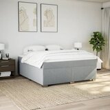  Krevet s oprugama i madracem svjetlosivi 200 x 200cm od tkanine | shoptok.hr