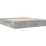 vidaXL Posteljni okvir betonsko siv 200x200 cm inženirski les | Shoptok.si