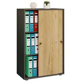 MID.YOU Arhivska Omara Lona Xl, Antracit, Barva Hrasta | Shoptok.si