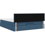 vidaXL Otomanski posteljni okvir z vzmetnico moder 180x200 cm blago, (21653553) | Shoptok.si