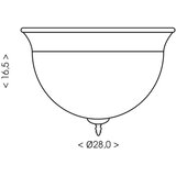 Brilagi Plafonsko svetlo FRESCO 2xE27/40W/230V prečnik 28 cm zlatno | Eponuda.com