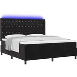  Krevet s opruga kutije s madracem Crna 180 x 200 cm Baršun | shoptok.hr