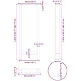  Noge za barsko mizo antracitne barve 2 kosa 50 x (100-101) cm jeklo | Shoptok.si