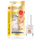 Eveline total action 8in1 gold zaštita za nokte - intenzivni učvršćujući lak za nokte sa zlatnim šljokicama 12ml Cene
