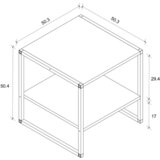 MID.YOU Klubska Miza Insasi M, Bela, Črna | Shoptok.si