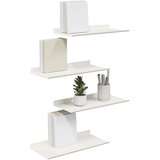  Polica na zidu s policom Zidne 4 pcs Bijelo 40 x 18 x 2 5 cm - Bijelo 40 x 18 cm 4 | shoptok.hr