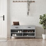 vidaXL Klupa za cipele siva boja betona 102x35x55 cm konstruirano drvo Cijene