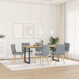 Maison Chic Jedilni stoli - Vzorci stoli 6 kosov svetlo sivo blago A1316, (22031552) | Shoptok.si