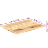 Stolna ploča od masivnog drva manga 25 - 27 mm 90 x 70 cm | shoptok.hr