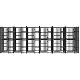 vidaXL Zunanji pasji boks jeklo 11,06 m² | Shoptok.si