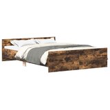  Okvir kreveta s uzglavljem i podnožjem boja hrasta 140 x 200 cm | shoptok.hr
