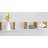 MID.YOU Stenski Regal Honsa, Bela, Barva Hrasta | Shoptok.si