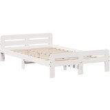  Posteljni okvir brez vzmetnice bel 135x190 cm trdna borovina, (21523749) | Shoptok.si