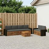  Set vanjskih sofa 7 kom. Prirodna i antracit | shoptok.hr