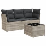  4-dijelni set vrtnih sofa s jastucima svijetlosivi poliratan | Eponuda.ba