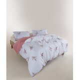 Mila Home Luxury Bela/rožnata posteljnina za zakonsko posteljo/podaljšana iz renforce bombaža 240x220 cm Breeze Floral – | Shoptok.si