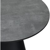 Furnhouse Črna/temno siva mizica z mizno ploščo v marmornem dekorju ø 60 cm Tango – | Shoptok.si