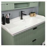 Hanah home Set kupaonskih ormarića s umivaonikom i ogledalom, 2 komada, zeleni Slike