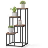  Stalak za cvijeće s 4 police - rustikalno smeđa/crne noge | shoptok.hr