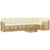 Set vanjskih sofa 7 kom. Bijela i krem Poliester 59 x 59 x 37 cm | Shoptok.si