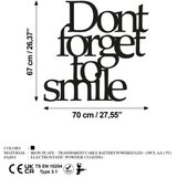 Wallity zidna dekoracija Dont Forget To Smile 183, 67x70cm, Crna | Eponuda.com