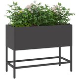  Povišeni Vrtni Planter Crna 60 x 26 x 45 cm Čelik | shoptok.hr