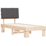  Posteljni okvir z oblazinjenim vzglavjem Temno siva 75 x 190 cm, (5000101953) | Shoptok.si