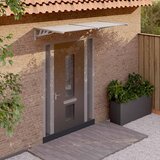 Maison Chic Nadstrešek - Senčniki za vrata siv in prozoren 199x90 cm polikarbonat, (22039900) | Shoptok.si