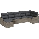  Sjedeća garnitura za vrt 7 kom. Poli ratan Siva 287,5 x 122,5 x 85 cm | Shoptok.si